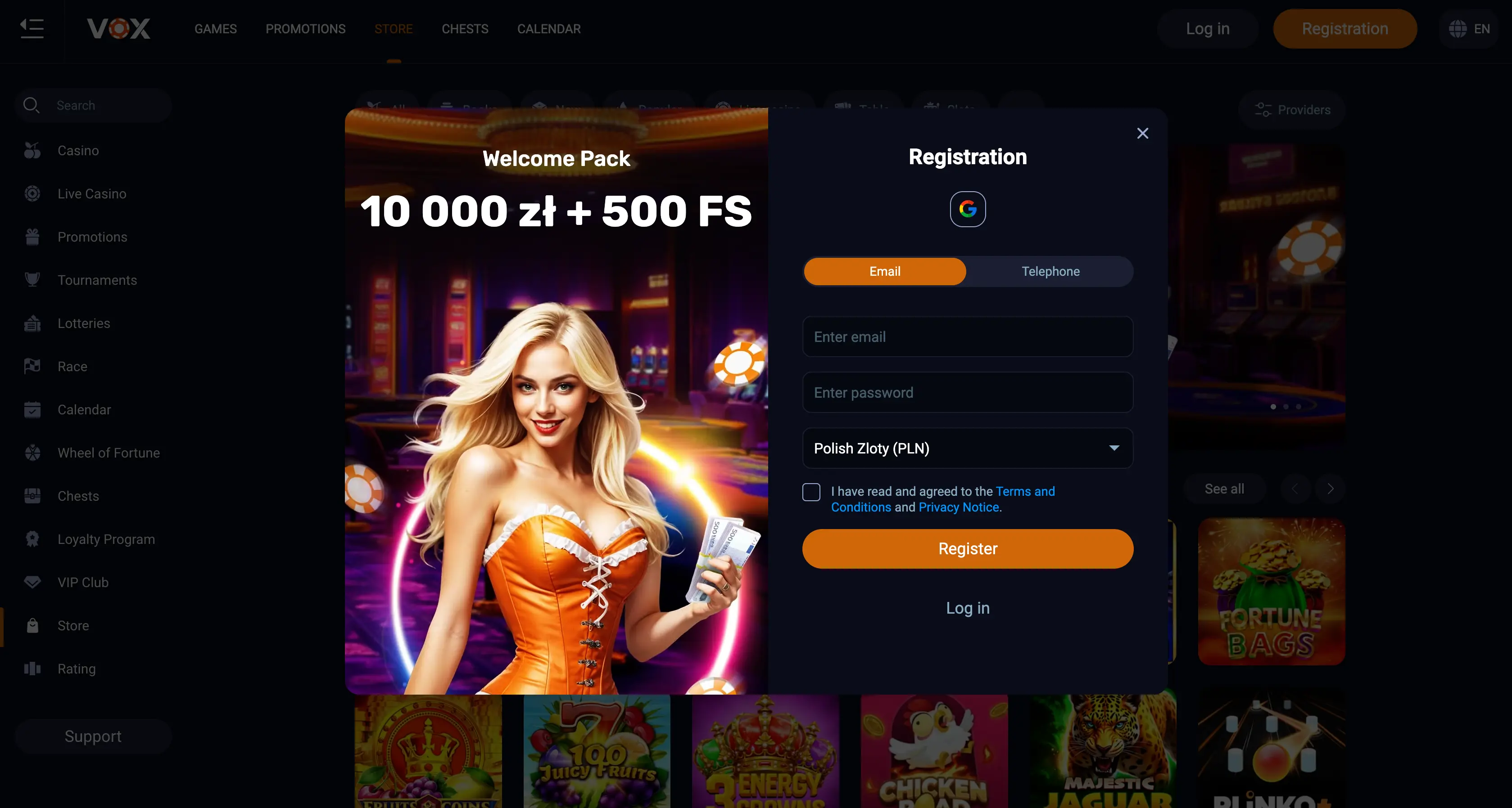 Bonusy i promocje w Vox Casino